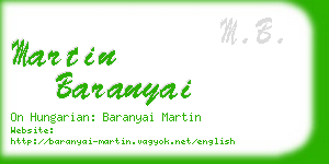 martin baranyai business card